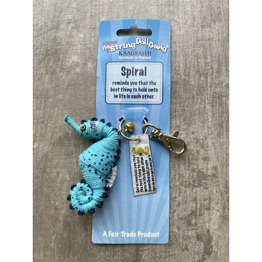 Kamibashi Spiral The Seahorse Original String Doll Gang Keychain Clip Fair Trade